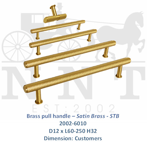 Brass Pull Handle - Satin Brass - STB 2002-6010