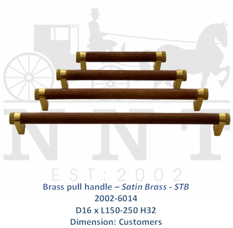 Brass Pull Handle - Satin Brass - STB 2002-6014