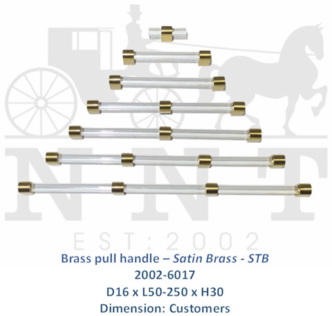 Brass Pull Handle - Satin Brass - STB 2002-6017