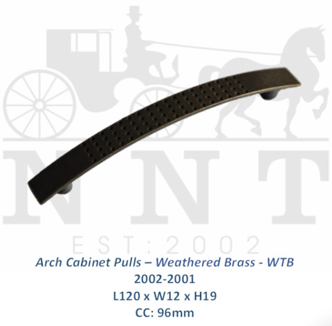 Arch Cabinet Pulls - weathered Brass - WTB 2002-2001