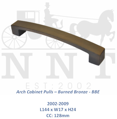 Arch Cabinet Pulls - Burned Bronze - BBE 2002-2009