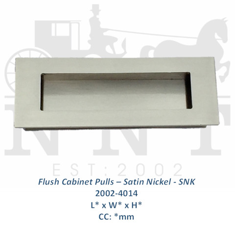 Flush Cabinet Pulls - Satin Nickel - WBS 2002-4014