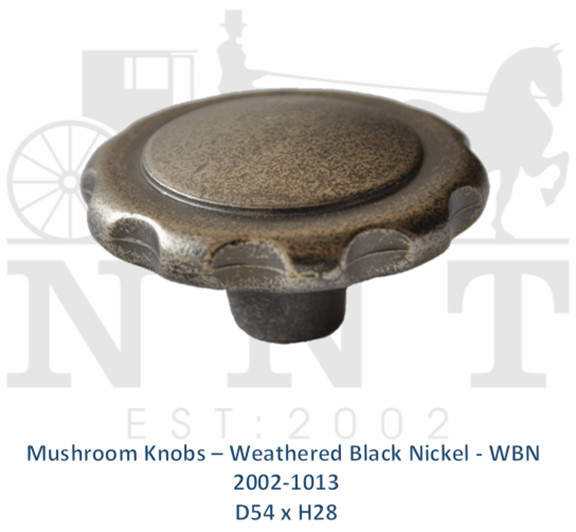 Mushroom Knobs - Weathered Black Nickel - WBN 2002-1013