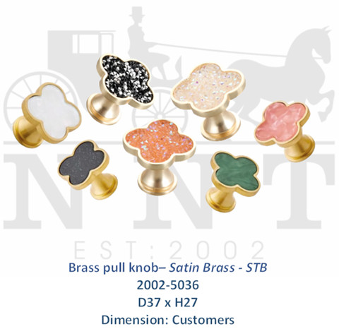 Brass Pull Knob - Satin Brass - STB 2002-5036