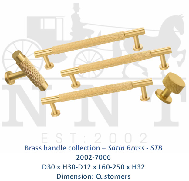 Brass Handle Collection - Satin Brass - STB 2002 - 7006