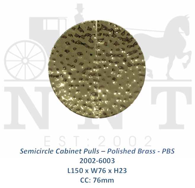 Semicircle Cabinet Pulls - Polished Brass - PBS 2022-6003