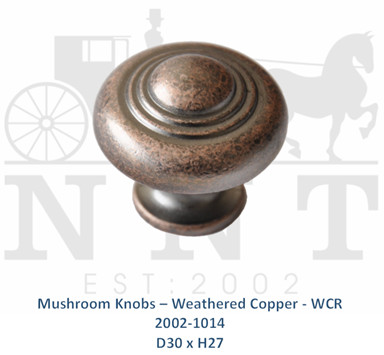 Mushroom Knobs - Weathered Copper - WCR 2002-1014