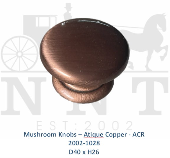 Mushroom Knobs - Atique Copper - ACR 2002 - 1028